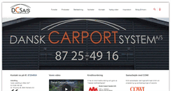 Desktop Screenshot of danskcarportsystem.dk
