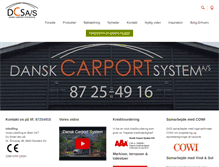 Tablet Screenshot of danskcarportsystem.dk